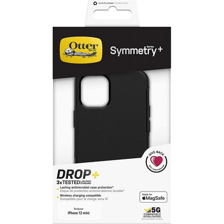 OtterBox - Symmetry Series+ with MagSafe Carrying Case for Apple® iPhone® mini - Black