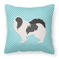 thumbnail image 1 of Carolines Treasures BB3737PW1414 Japanese Chin Checkerboard Blue Fabric Decorative Pillow, 1 of 4