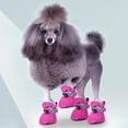 thumbnail image 4 of Anti- Dog Shoes with Reflective Straps, 4-Pack Waterproof Paw Protectors for Small Medium Dogs, Adjustable Pet Boots for Hot Pavement, Winter Snow, Hiking and Indoor Use, 4 of 6