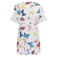 thumbnail image 5 of Vestido HUOGUO con volantes y parche de encaje a ganchillo con estampado floral para mujer, 5 of 5
