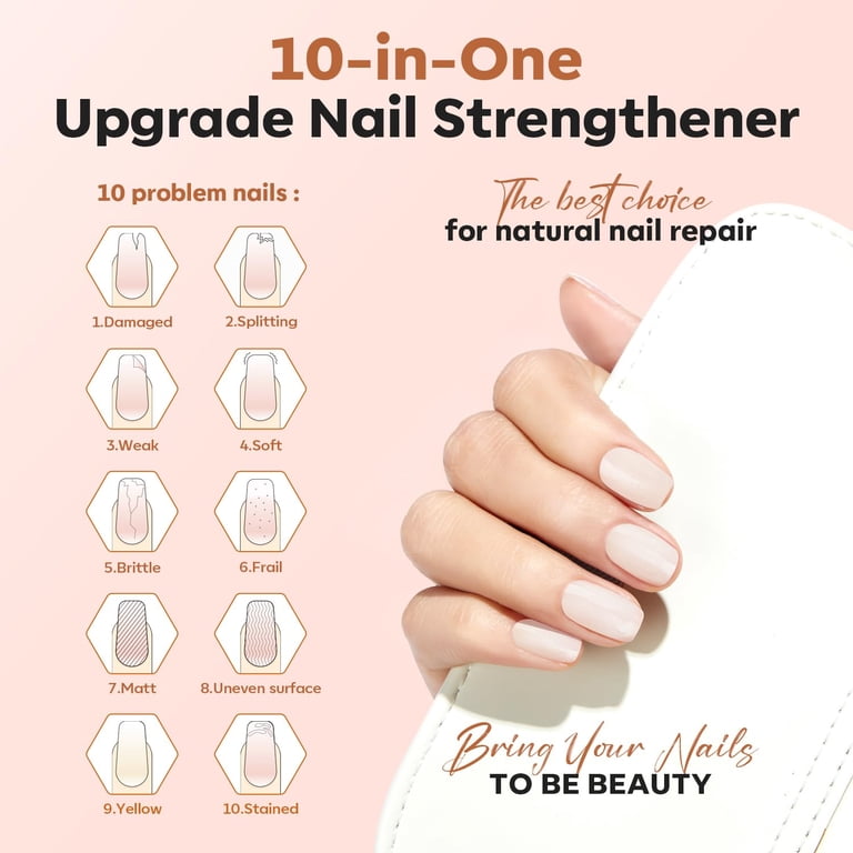 Modelones Nail Strengthener Polish, Milky White, 0.5 oz photo 2