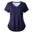 thumbnail image 5 of CAIXIA Workout Tops Womens V Neck Short Sleeve T Shirts Moisture Wicking Yoga Gym Running Hiking Athletic Tee,Dark Blue, 5 of 5