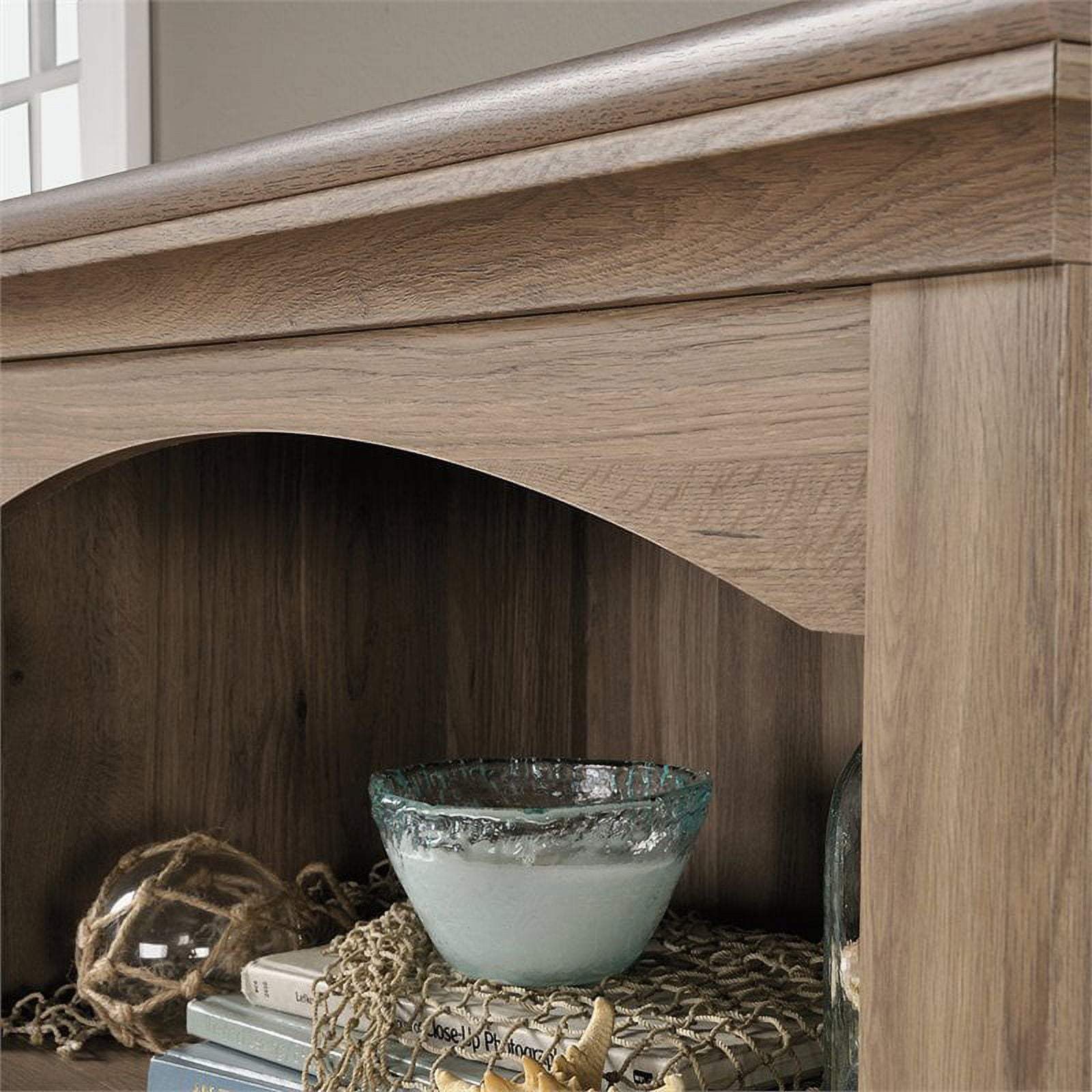 Sauder harbor view library with doors salt oak deals