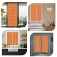 thumbnail image 7 of Orange Morocco Window Privacy Film, Geometric Leaf Diamond Lattice Abstract Static Cling UV Sun Blocking Heat Control Window Tint, Non-Adhesive One Way Windows Privacy Cover 17.7''x78.7'', 7 of 7