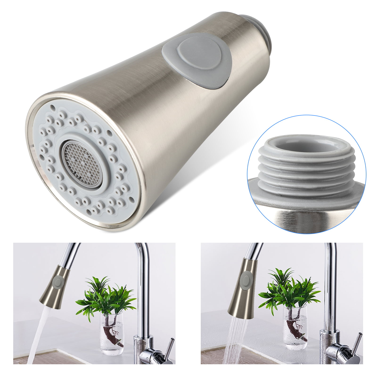 "Pull Down Faucet Head Kitchen Sink Sprayer Nozzle Replacement Tap Spout Bronze