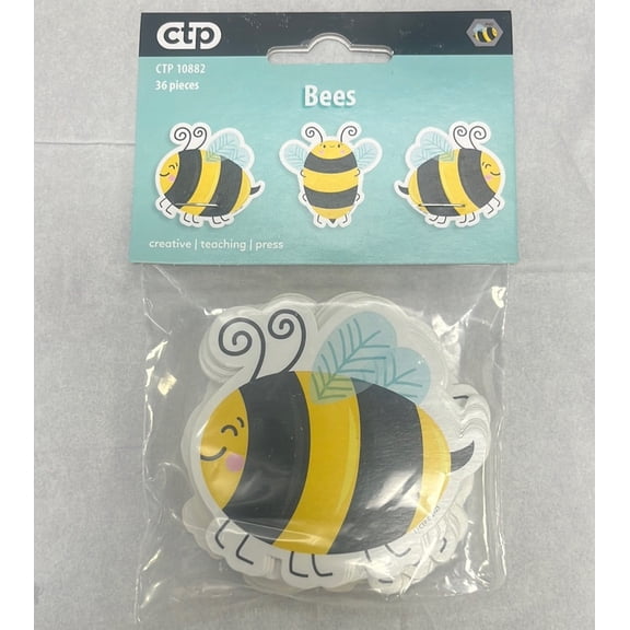 Busy Bees 3" Designer Cut-Outs By Creative Teaching Press