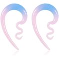 thumbnail image 3 of GFDYREE 2PC Glass Ear Tapers Plugs 2G-00G Handmade Hanger Gauges Piercing Jewelry Set, 3 of 7