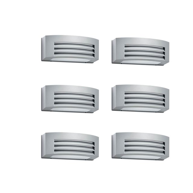 Philips Lighting 24 Watt 1 Light Outdoor Wall Mount Light Fixture, Grey (6 Pack)