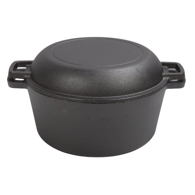 Olla Para Horno, Sartén De Hierro Fundido Con Dos Asas Para Acampar