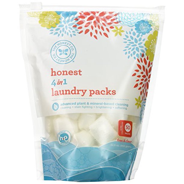 The Honest Company Honest 4 in 1 Laundry Packs Free and Clear 50