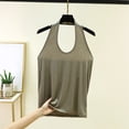 thumbnail image 5 of qucoqpe Summer Halter Tank Tops for Women Fashion Casual Solid Color Sleeveless Shirts Trendy Loose Fit Blouses, 5 of 6