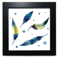 thumbnail image 1 of Plume Tache Colorée Beau Silence Noir Cadre Carré Photo Mur Table, 1 of 3