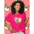 thumbnail image 2 of Cute Corgi In A Basket T-Shirt Women -Image by Shutterstock, Female 4X-Large, 2 of 4