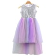 thumbnail image 5 of Kogui Girls Dresses Graduation Girls Dress Basic Short Sleeve A Line Swing Skater Twirl School Party Dress Size 6-7 (Purple,6-7 Years ), 5 of 6
