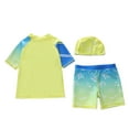 thumbnail image 4 of Godom Boys Swim Set Kids Short Sleeve Sunsuit Swimwear Sets Toddler to Big Kid Sizes, 4 of 7