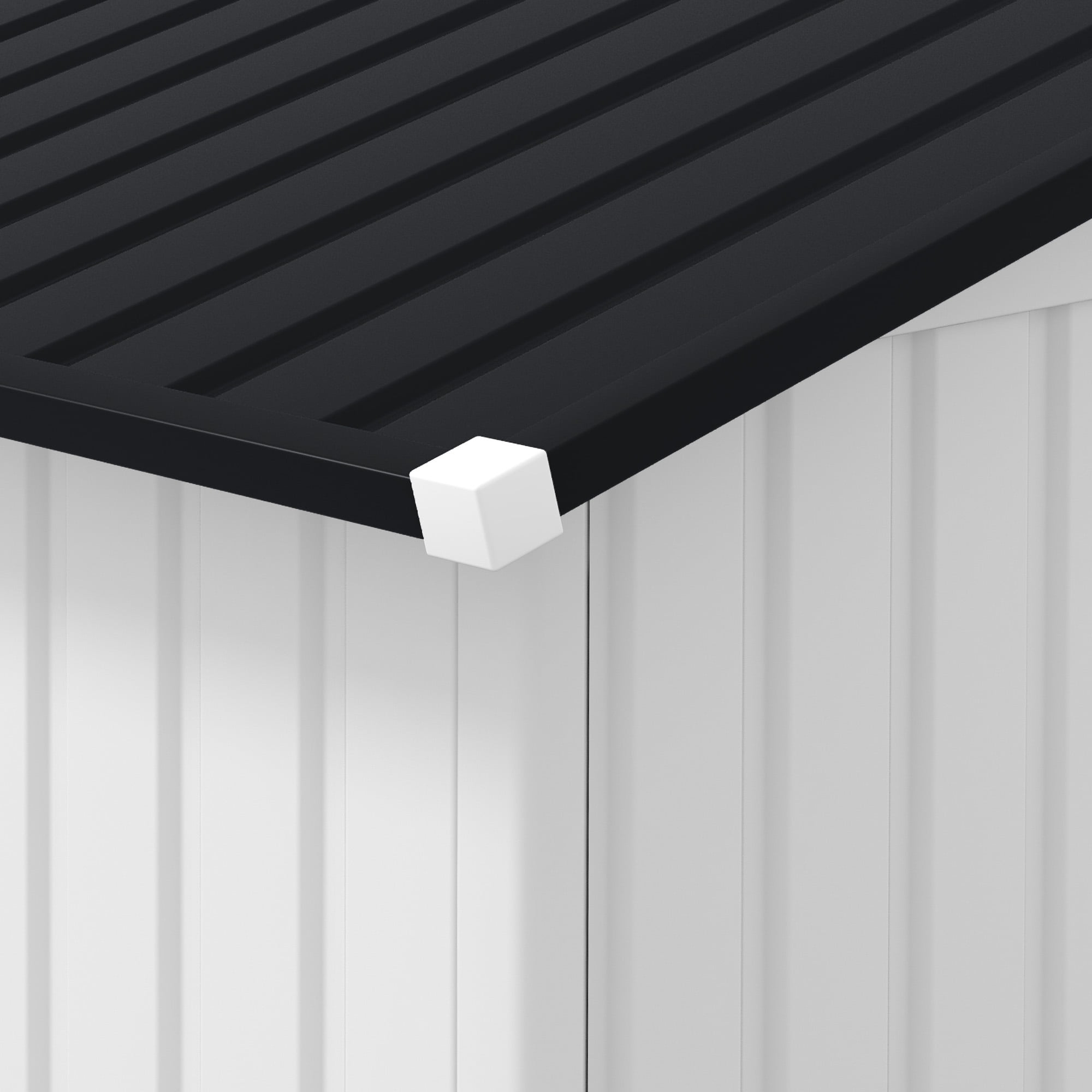 Outsunny 11' x 13' Metal Storage Shed Organizer, Garden Tool House with 4 Vents and 2 Sliding Doors for Backyard, Patio, Garage, Lawn, White