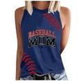 thumbnail image 2 of Bovemsi Baseball Shirt Women Baseball Mom Tank Tops Graphic Tee Cute Workout T Shirts Casual Summer Sleeveless Vest, Blue Women's Summer Tank Tops, 3XL, 2 of 4