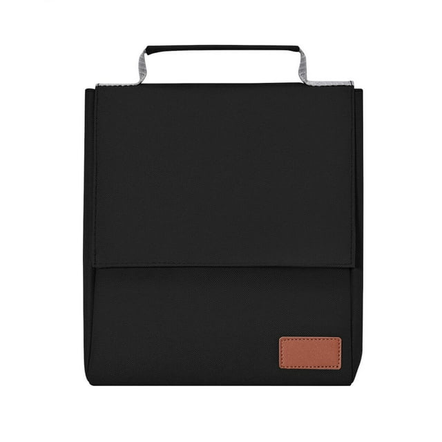 Lonchera con interior metalizado-Estefa negro 21.5 x 25 x 12