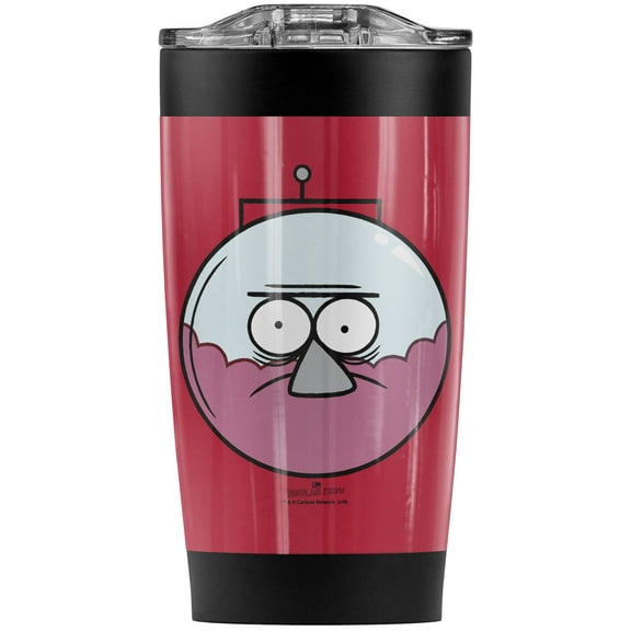 Regular Show/Benson Stainless Steel Tumbler 20 oz Coffee Travel Mug/Cup, Vacuum Insulated & Double Wall with Leakproof Sliding Lid | Great for Hot Drinks and Cold Beverages