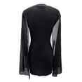 thumbnail image 5 of HXWCHs Elegant Sequin High Neck Short Bodycon Evening Dress for Women formal Party Gown L Black, 5 of 5