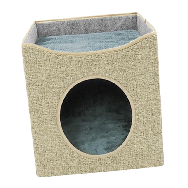 Cama para gatos para gatos de interior, cama para dormir para mascotas, escondite para gatos, nido semicerrado para gatos