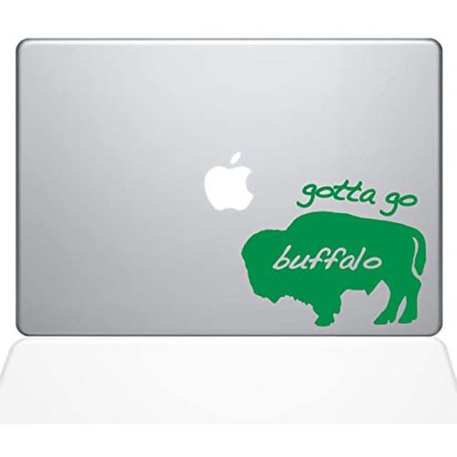 The Decal Guru Gotta Go Buffalo MacBook Decal Vinyl Sticker - 15" MacBook Pro (2016 & Newer) - Green (1072-MAC-15X-LG)