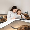 thumbnail image 4 of Erosebridal Highland Cattle Full Size Comforter Sets, Vintage Lodge Cabin Bedding Sets, 4 of 6