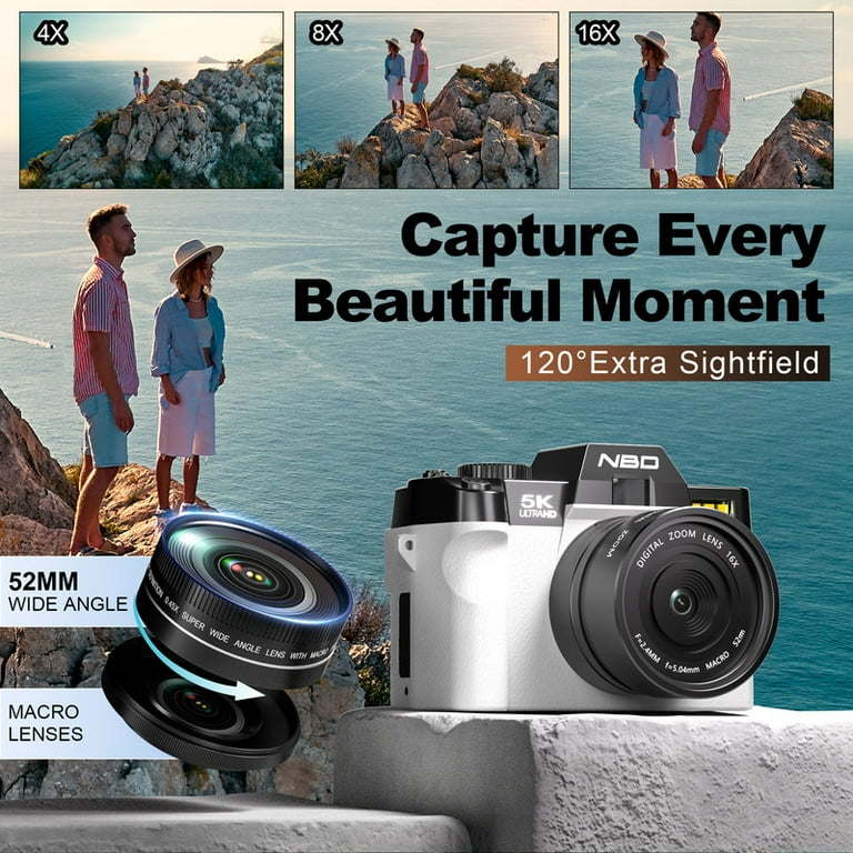 NBD 5K Digital Camera for Photography,48MP Autofocus Vlogging