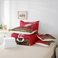 thumbnail image 4 of Erosebridal 3D Rugby Print Bedding Full Size, Football Soccer Bed in a Bag Full size, Eat Sleep Decor, Reversible 7pcs, 4 of 5