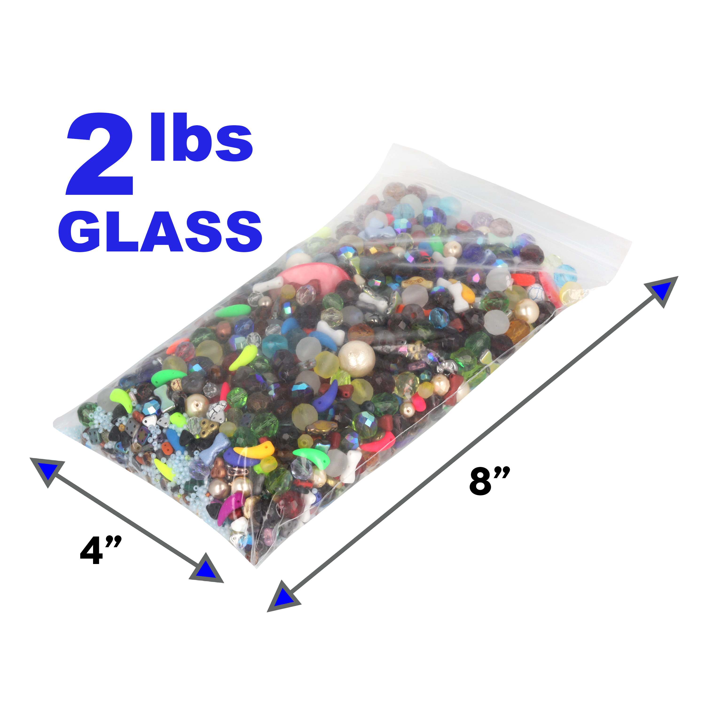 The Beadsmith Box of Beads – Glass Beads Assortment in Varying Shapes, Colors, and Sizes, 2 Pounds