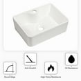 thumbnail image 4 of Ceramic Rectangular Vessel Bathroom Sink 16"x12" - Modern Style, White, Acid Resistance Finish White Bathroom, Stain , Design, 4 of 5