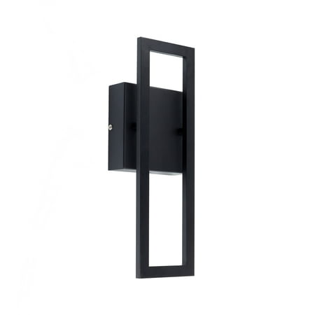 Globe Electric McKay LED Integrated Black Outdoor Indoor Wall Sconce  51432