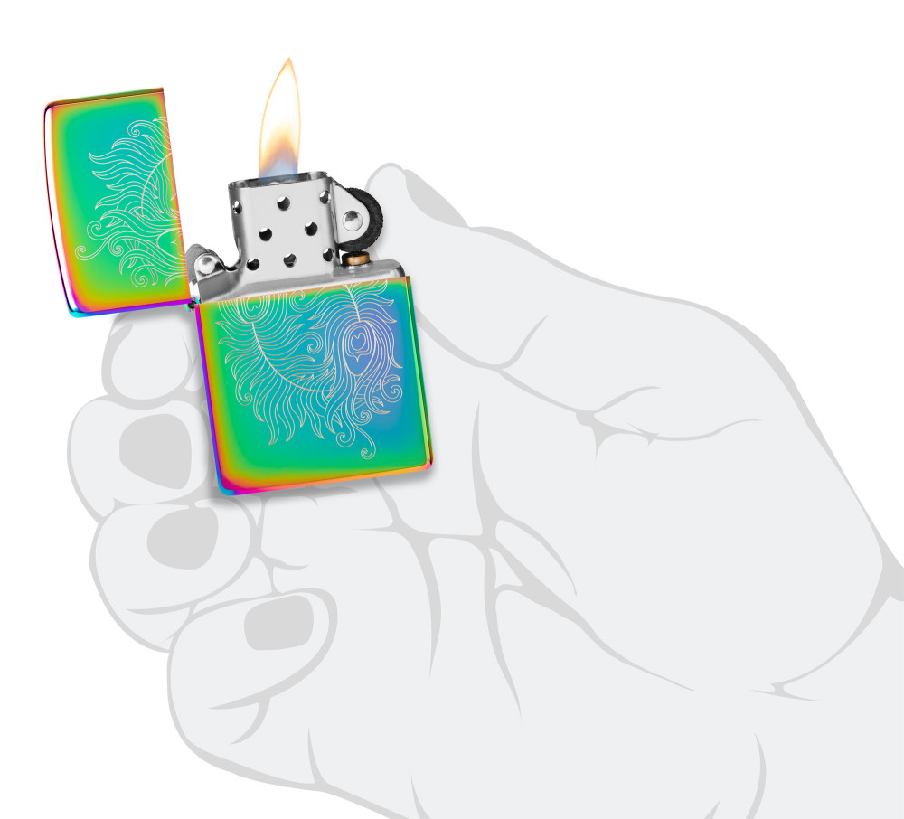 Zippo Laser Engraved Spiritual Design Multi Color Pocket Lighter