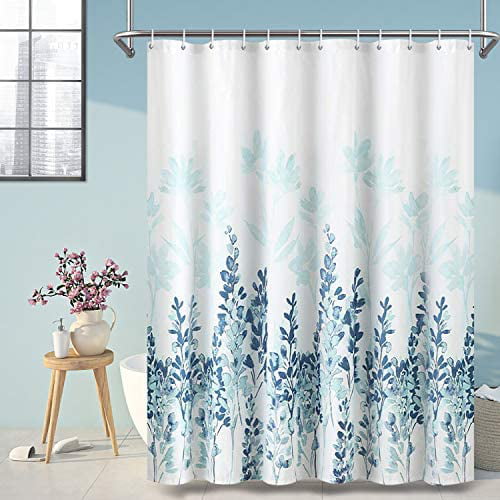 Shower Curtain Farmhouse, Farmhouse Blue And White Shower Curtain