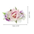 thumbnail image 2 of Unique Bargains 1 Pc Women's Simulated Flowers Hair Clip Comb for Parties Purple Polyester Fabric Iron, 2 of 4