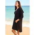 thumbnail image 3 of Swim 365 Women's Plus Size Embroidered Cotton Gauze Cover-Up, 3 of 3
