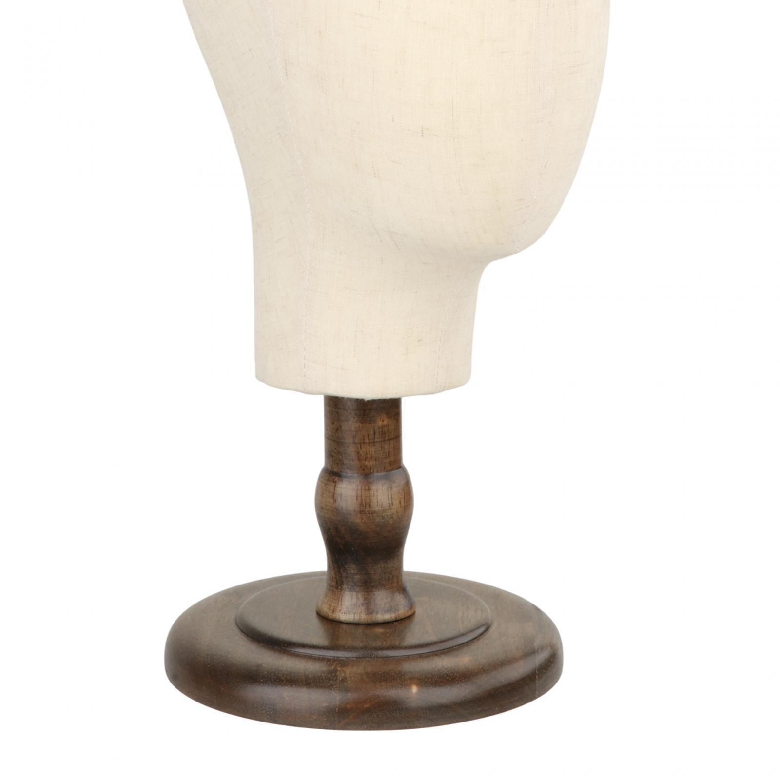 Hat Display Head Mannequin Head Display Hair Hats Hairpieces Female Accessory Model Easy Installation Stable Head Form Holder Head Stand dark brown base