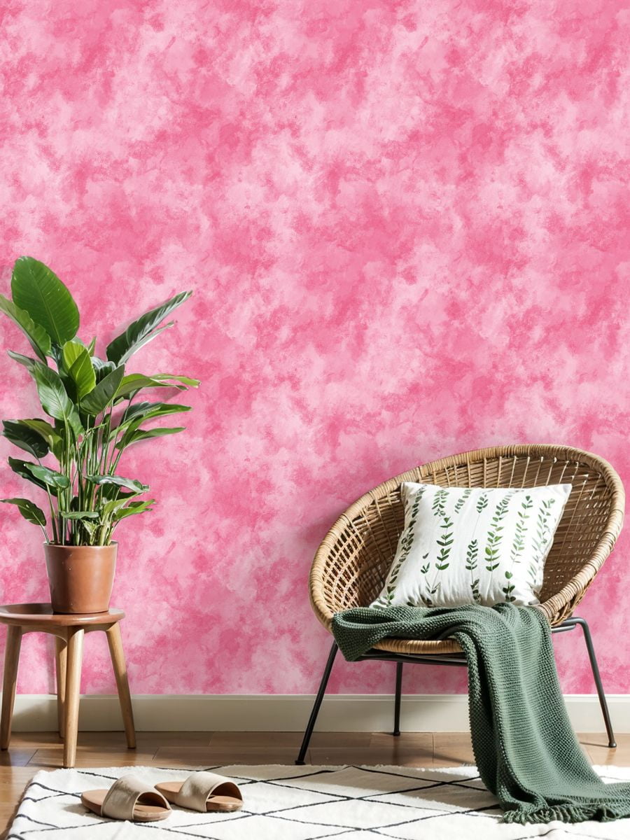 Peel and Stick Wallpaper Soft Pink Abstract Watercolor Gentle Hues Wall Mural 17.7in x 9.8ft Self Adhesive Removable Wall Paper Renter Friendly Wallpaper for Nursery Bedroom Cabinets