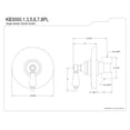 thumbnail image 3 of Kingston Brass KB3005PL Kingston Brass KB3005PL Volume Control- Oil Rubbed Bronze, 3 of 3