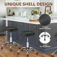 thumbnail image 6 of Klasika Swivel Rolling Backless Salon Stools, Black (Set of 4), 6 of 9