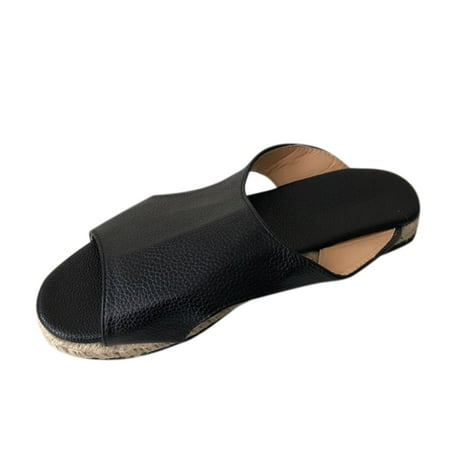 

Women s Plus Size Leisure Buckle Slip-toe Beach Fish Mouth Flat Slipperswomen casual shoes women casual shoes sale women casual shoes slip on women