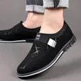 thumbnail image 6 of Fashionable Casual Men's Leather Shoes, Color-Blocked, Slip-On, Large Size, 6 of 7