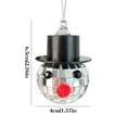 thumbnail image 3 of Clearance Christmas Decoration! Christmas Snowman Pendant Mirror Ball Ornaments Hooded Snowman Christmas Tree Decorations, 3 of 5