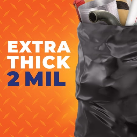Hefty Heavy Duty Contractor Large Trash Bags, 45 Gallon, 20 Count