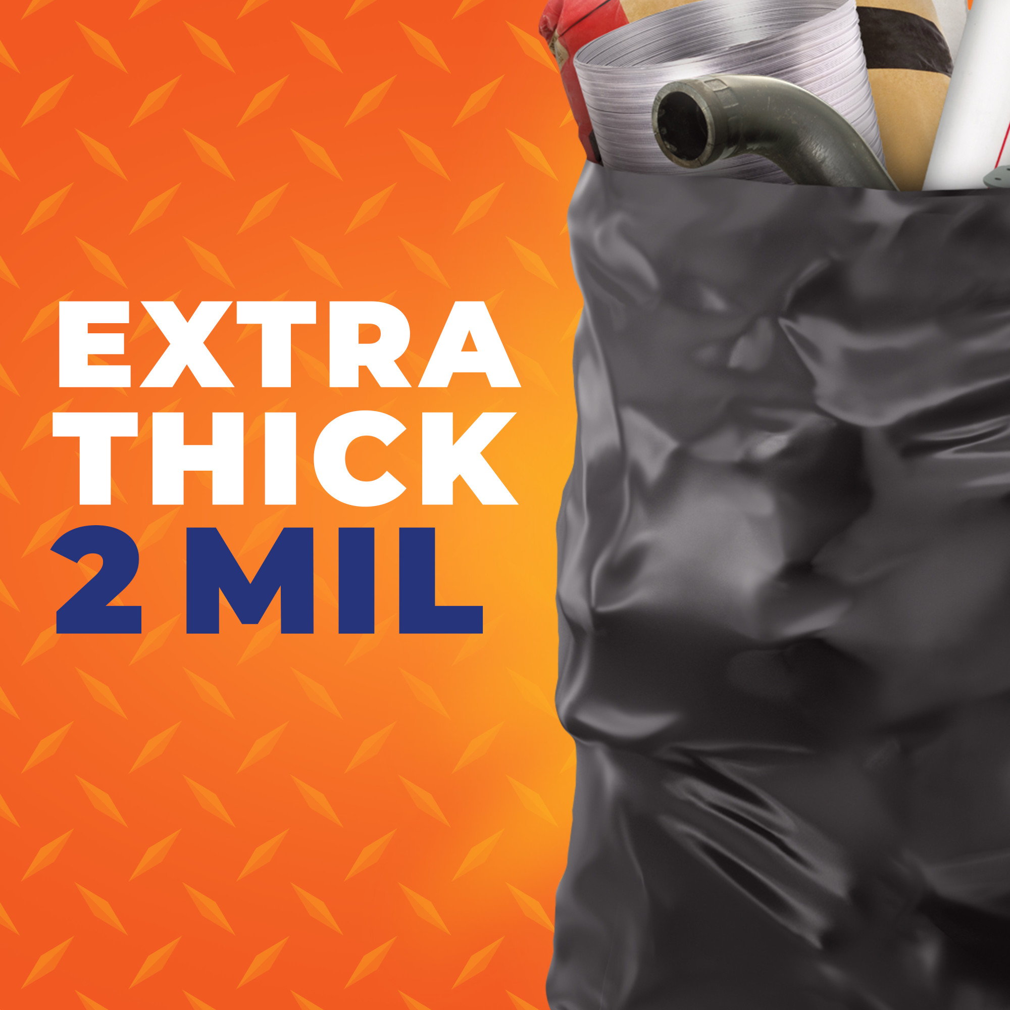 Hefty Heavy Duty Contractor Trash Bags, 42 Gallon, 20 Count photo 6