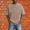 thumbnail image 4 of Mens Christian Graphic Shirts - 'So Will I' Faith Cross Vintage Washed Oversized Tshirts Religious Back Print Tops Casual Streetwear Summer Clothes, 4 of 7