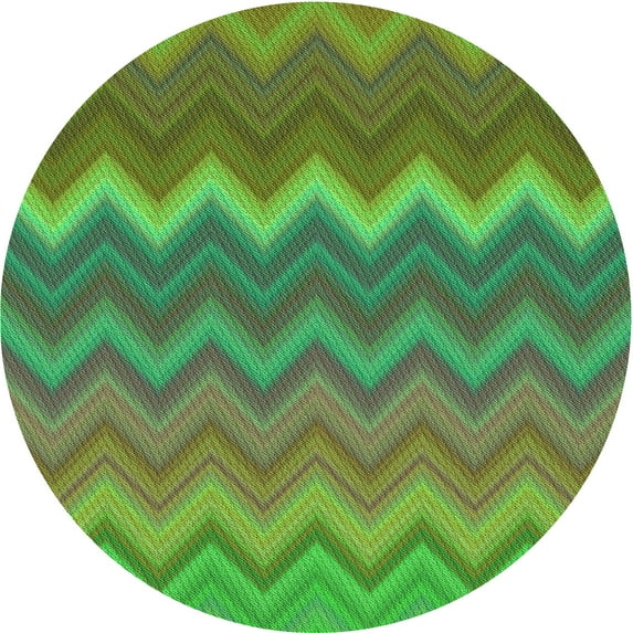 Ahgly Company Indoor Square Patterned Seaweed Green Area Rugs, 3' Square