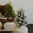thumbnail image 5 of 18 Inch Artificial Mini Christmas Tree with Warm White Lights Battery Operated, Thick Snow Flocked Tabletop Christmas Tree with Snowy Branches Base for Home Indoor Xmas Decor, 5 of 6