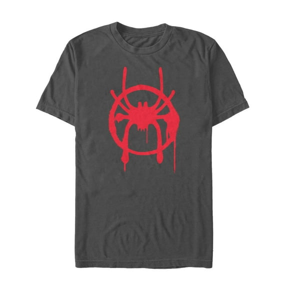 Men's Marvel Spider-Man: Into the Spider-Verse Symbol Graphic Tee Charcoal Medium
