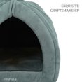 thumbnail image 2 of SUSSEXHOME Pets 16.6 x 16.5 x 16.5 Inches Washable Pet Tent Bed - Cozy Covered Medium Cat Bed and Dog Igloo Bed - Dog Cave Bed and Cat House for Indoor Cats - DARK GRAY, 2 of 9